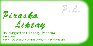 piroska liptay business card